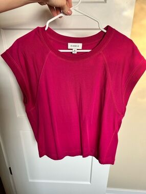 Evereve Fuchsia Sleeveless Crewneck Tank